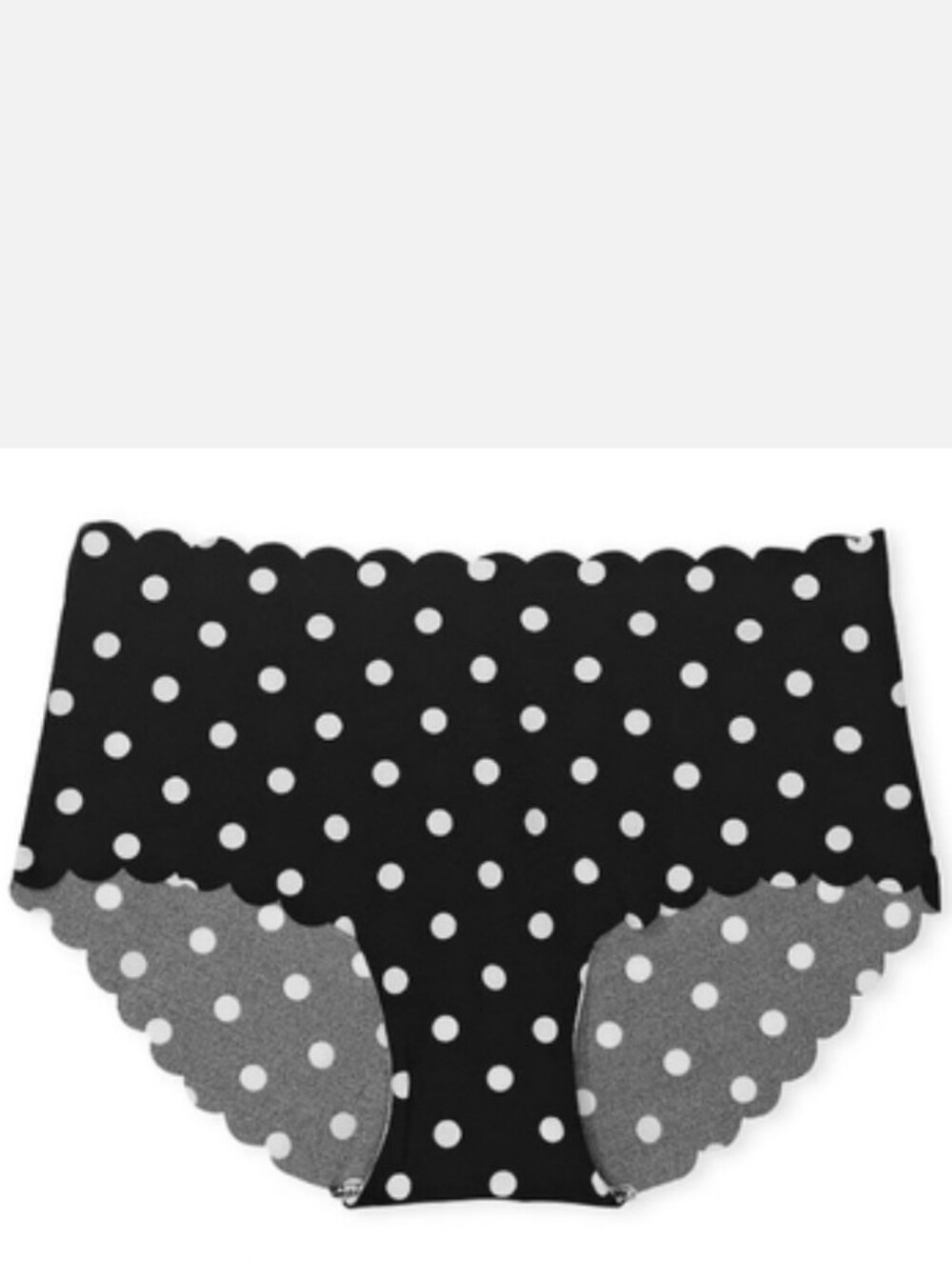 Victoria's secret no-show polka-dot hiphugger panty XXL BLACK WHITE